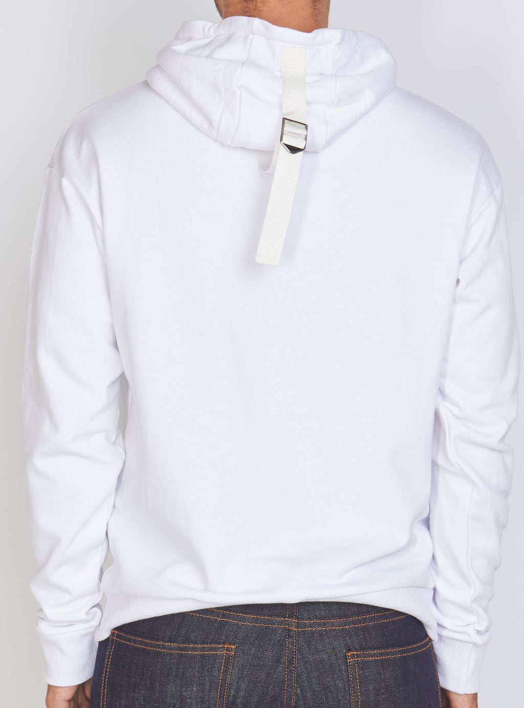 LNL Hoodie - Crest Pullover - White and Navy - LLCH602