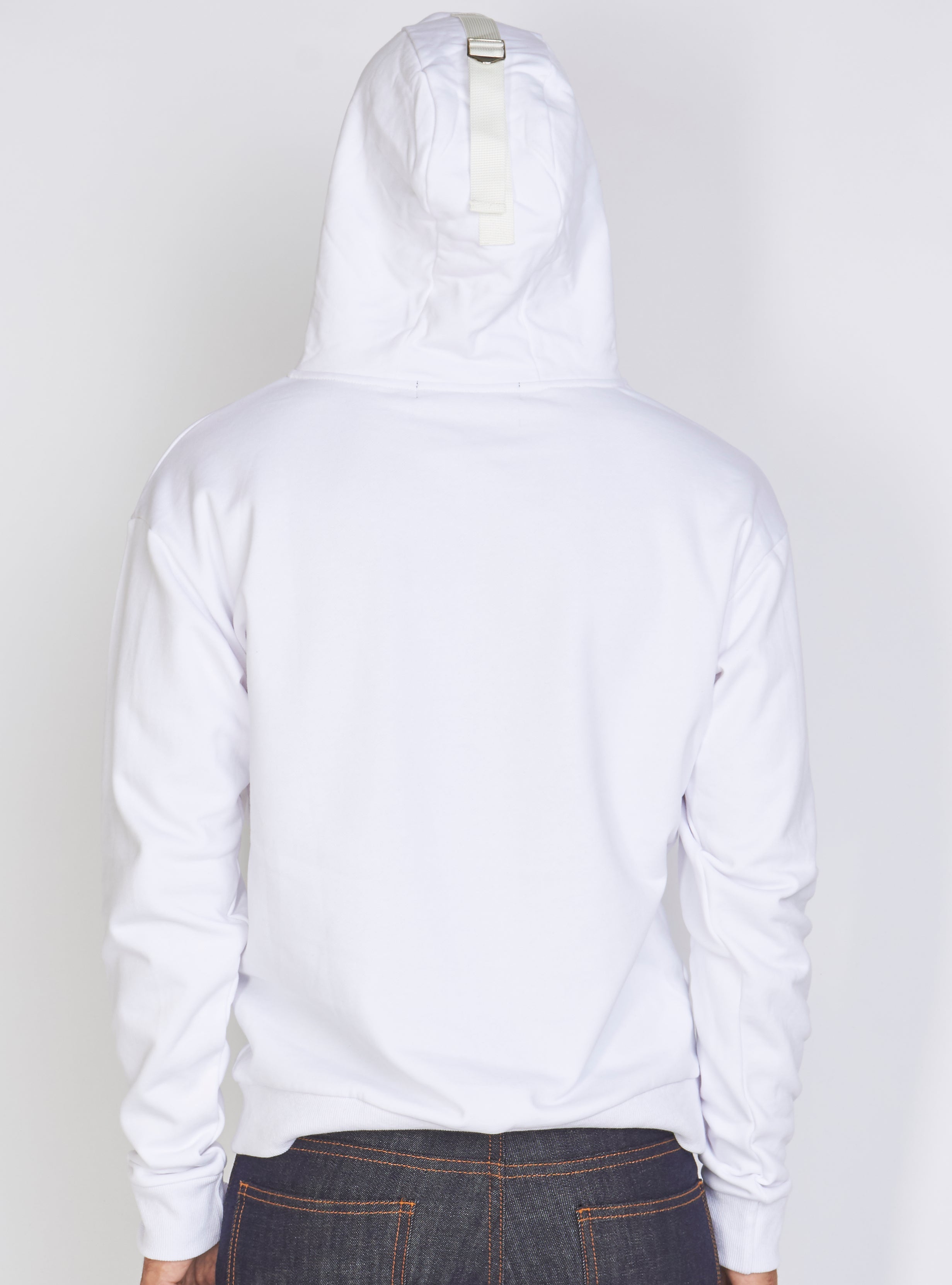 LNL Hoodie - Crest Pullover - White and Navy - LLCH602
