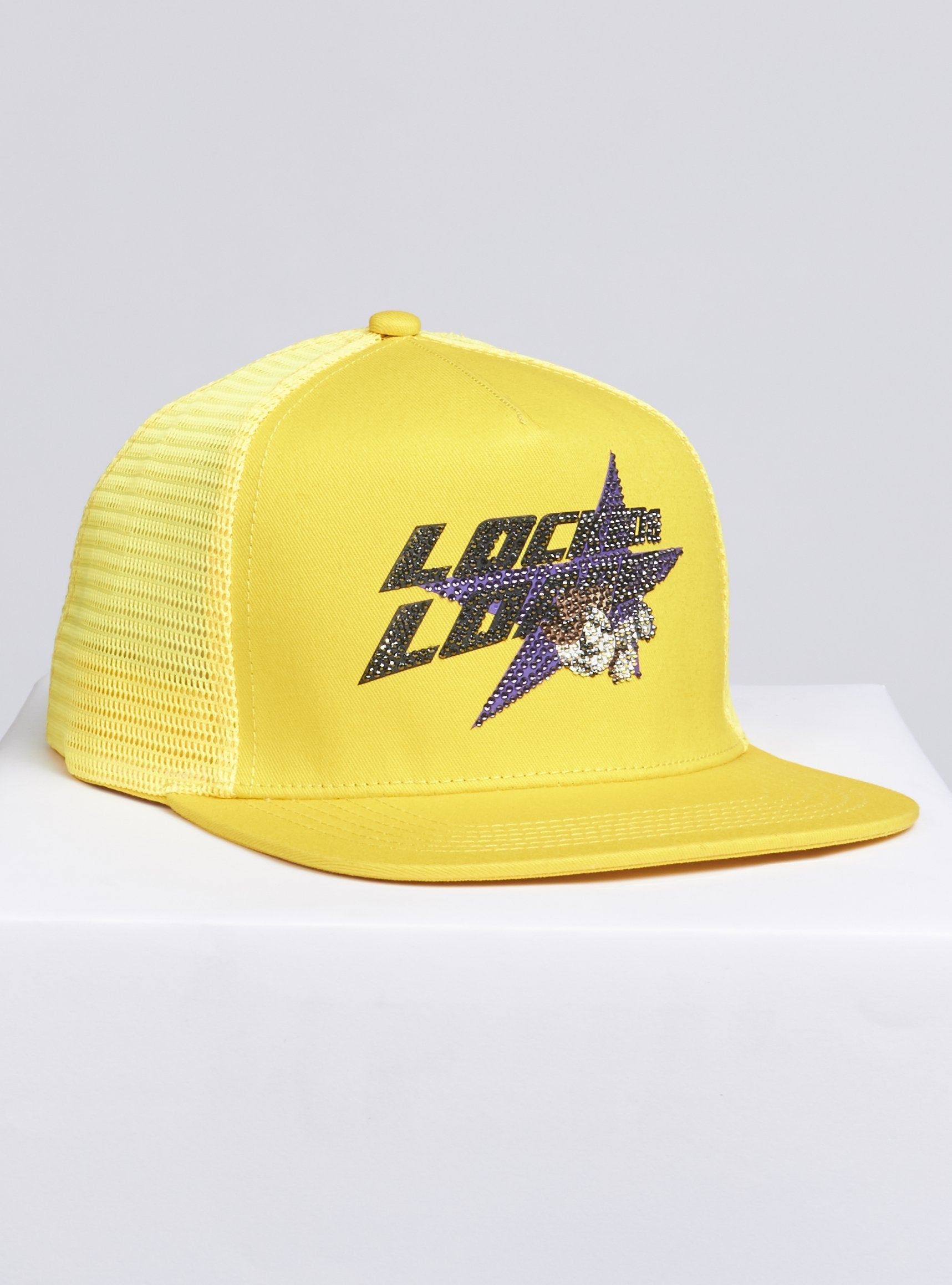 LNL Snapback - Heavy Hitta - Black and Purple on Yellow - 200