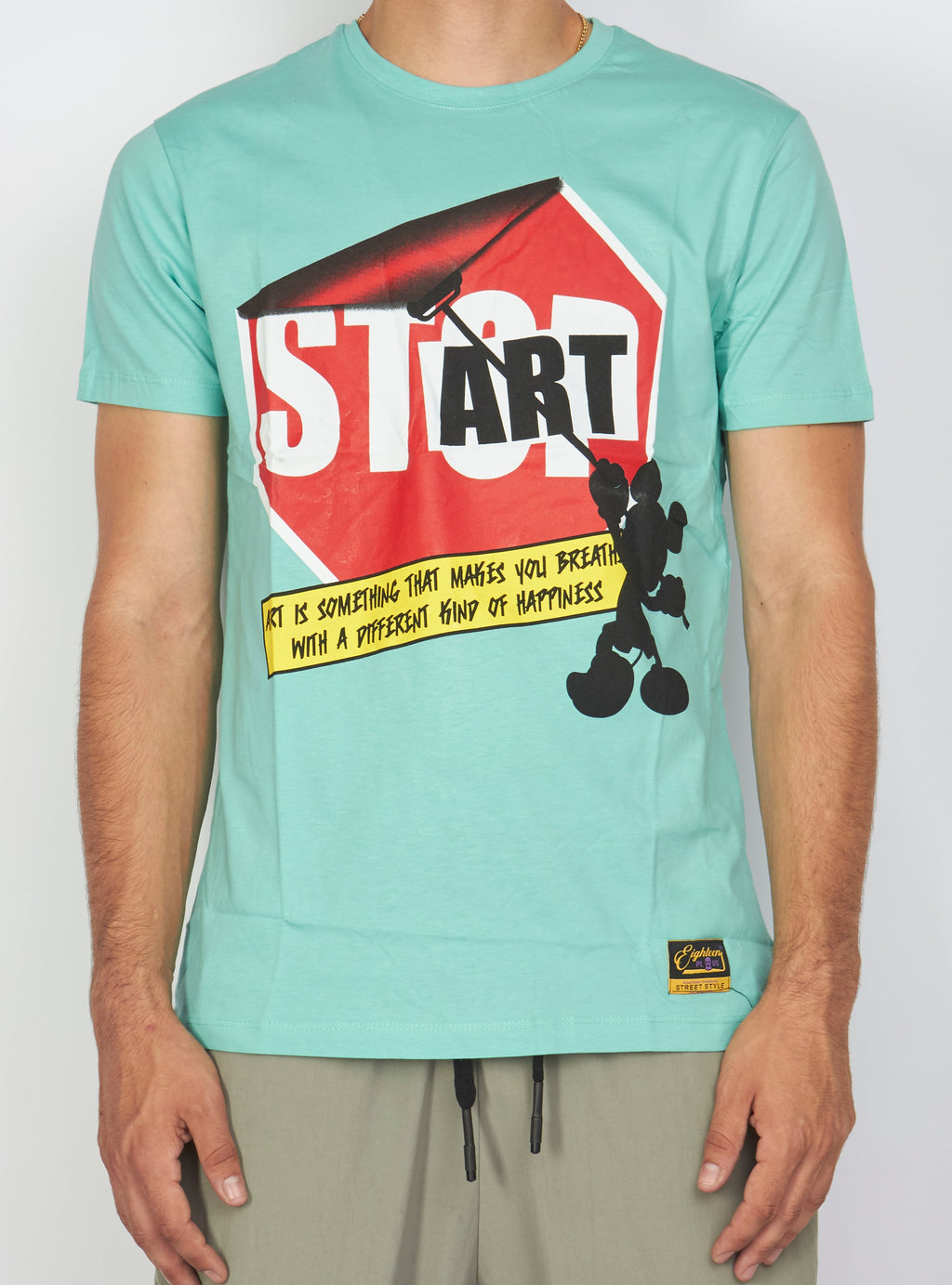 Buyer's Choice T-Shirt - Stop Art - Aqua - ST 7535