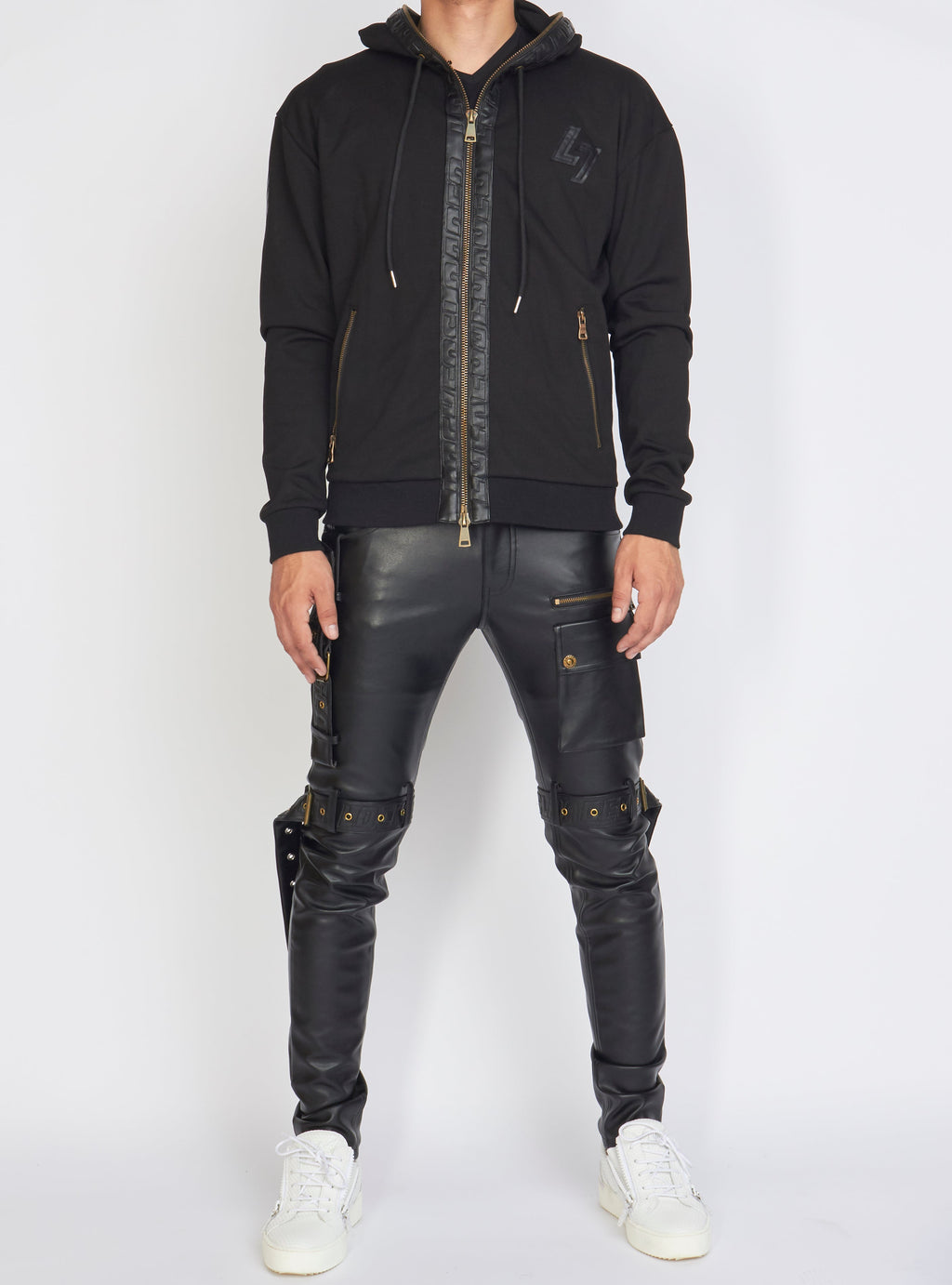 LNL Hoodie - Leather - Black - LLFZ1025500