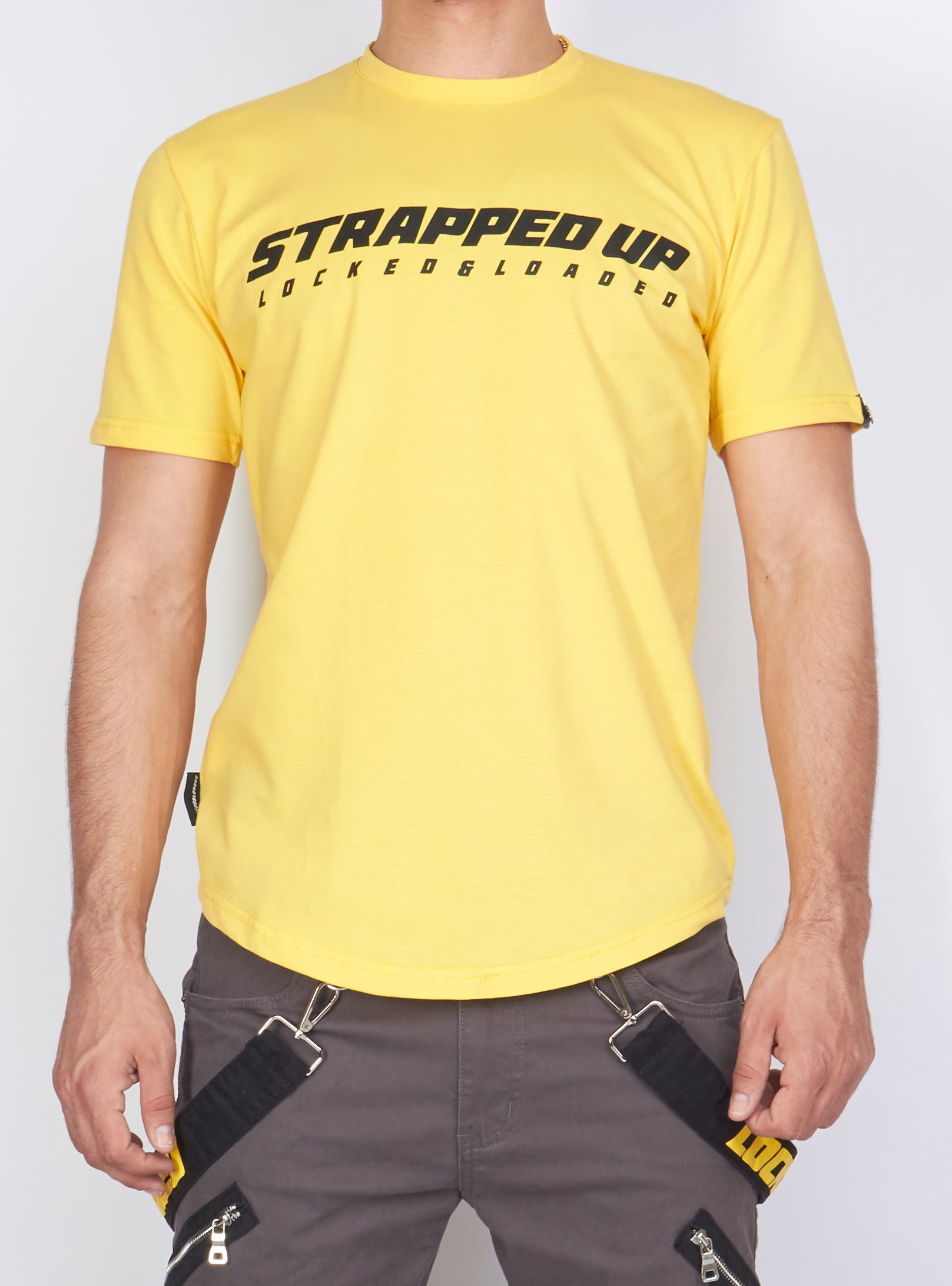 LNL T-Shirt - Strapped Up - Yellow With Black