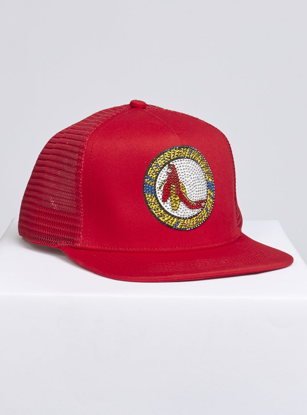 LNL Snapback - B. Clip - Blue and Yellow on Red - 102