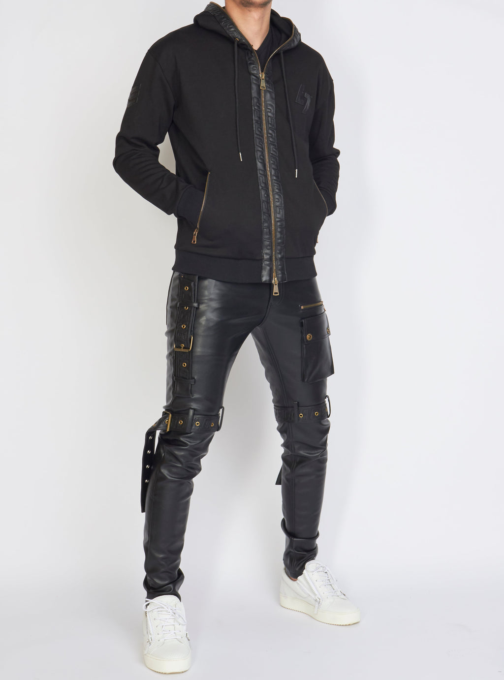 LNL Hoodie - Leather - Black - LLFZ1025500