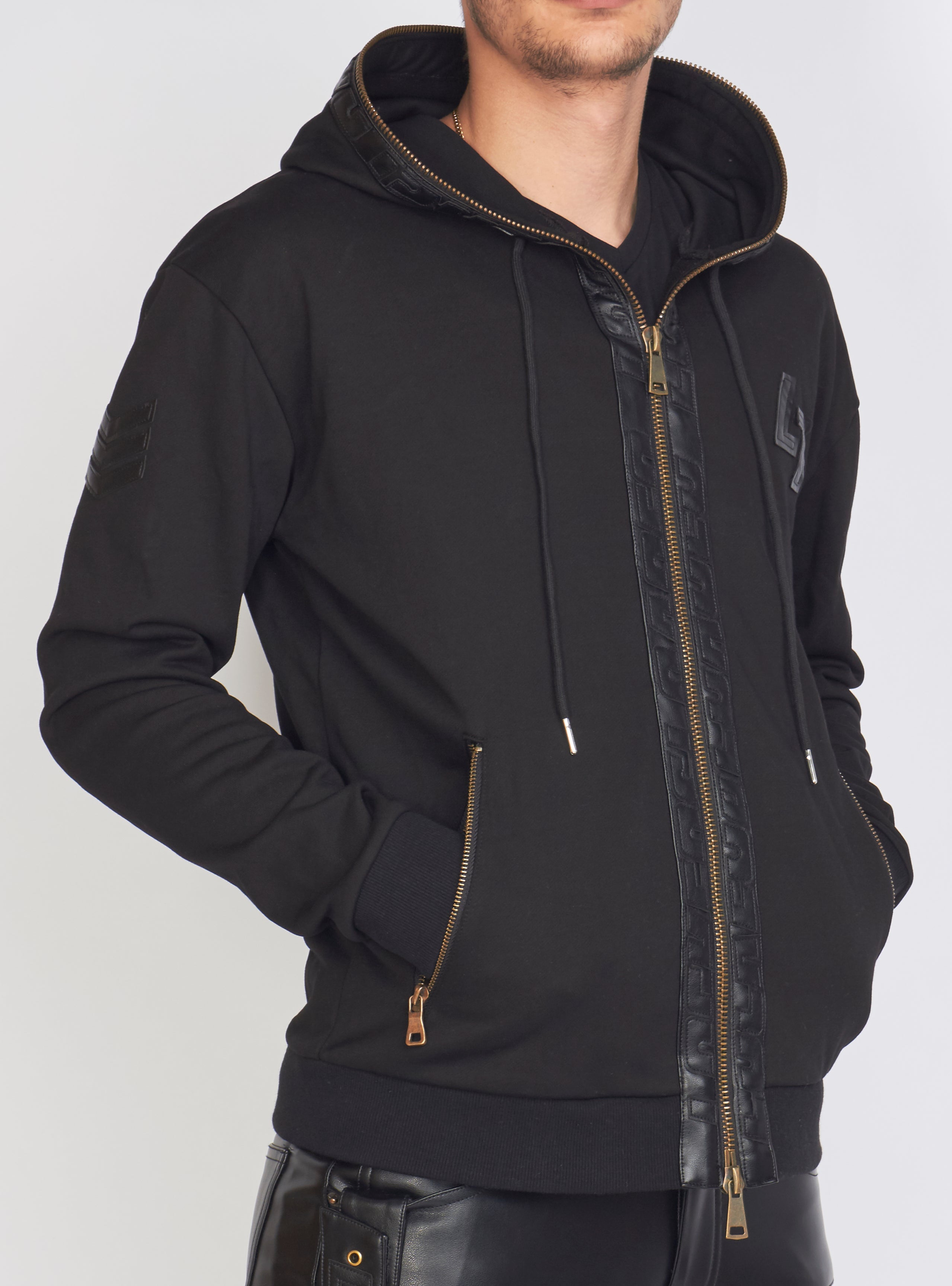 LNL Hoodie - Leather - Black - LLFZ1025500