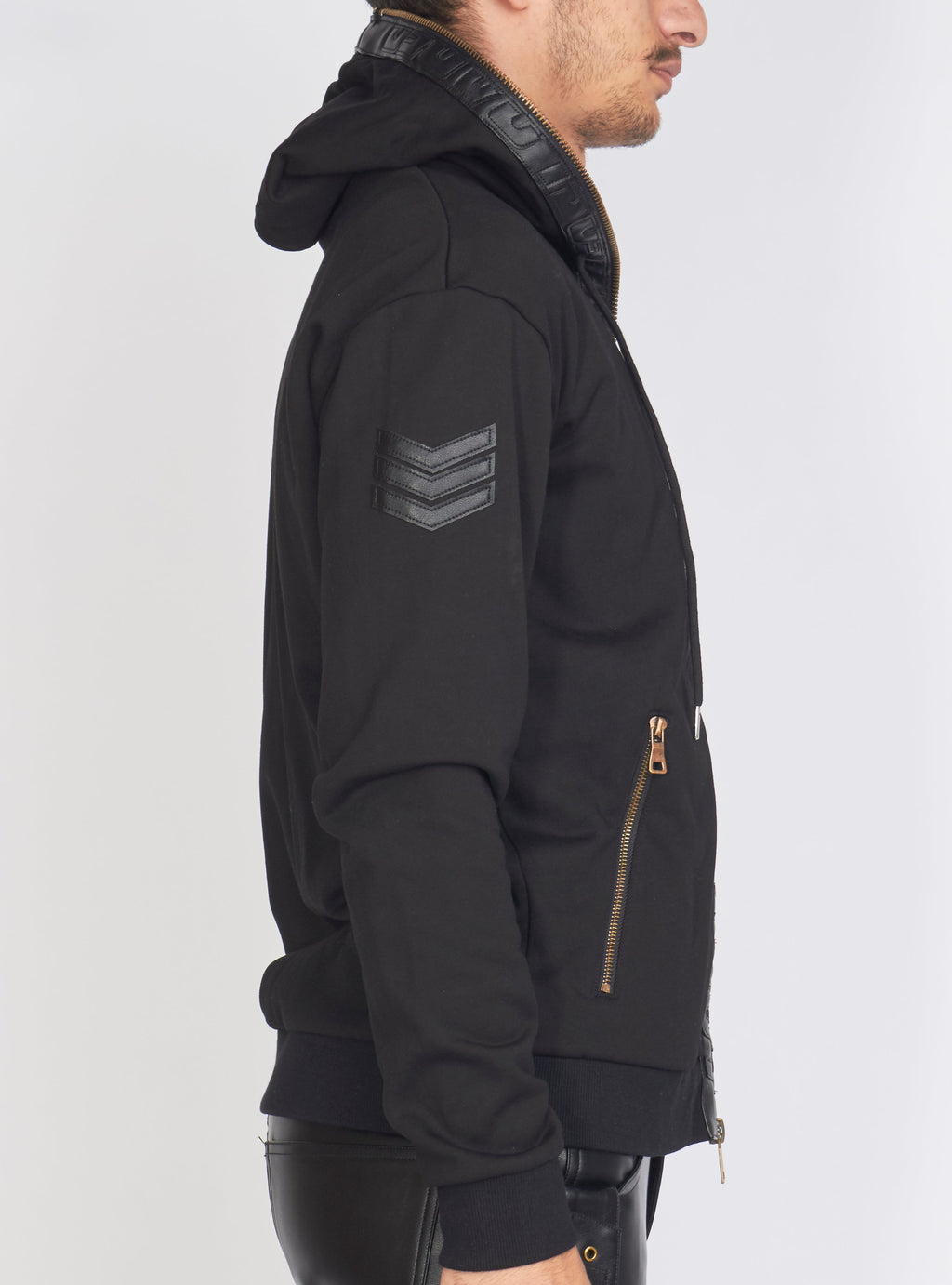 LNL Hoodie - Leather - Black - LLFZ1025500