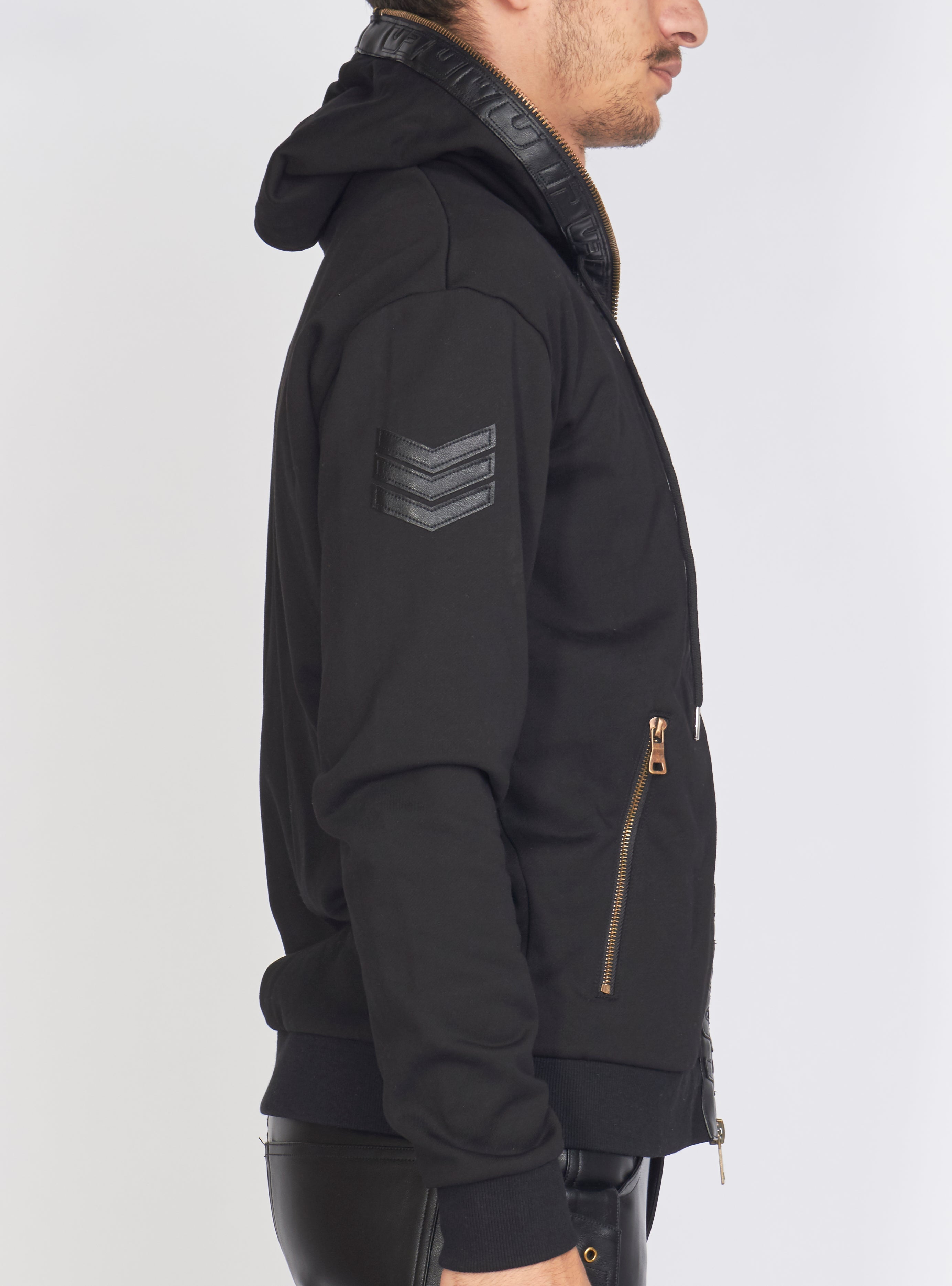 LNL Hoodie - Leather - Black - LLFZ1025500