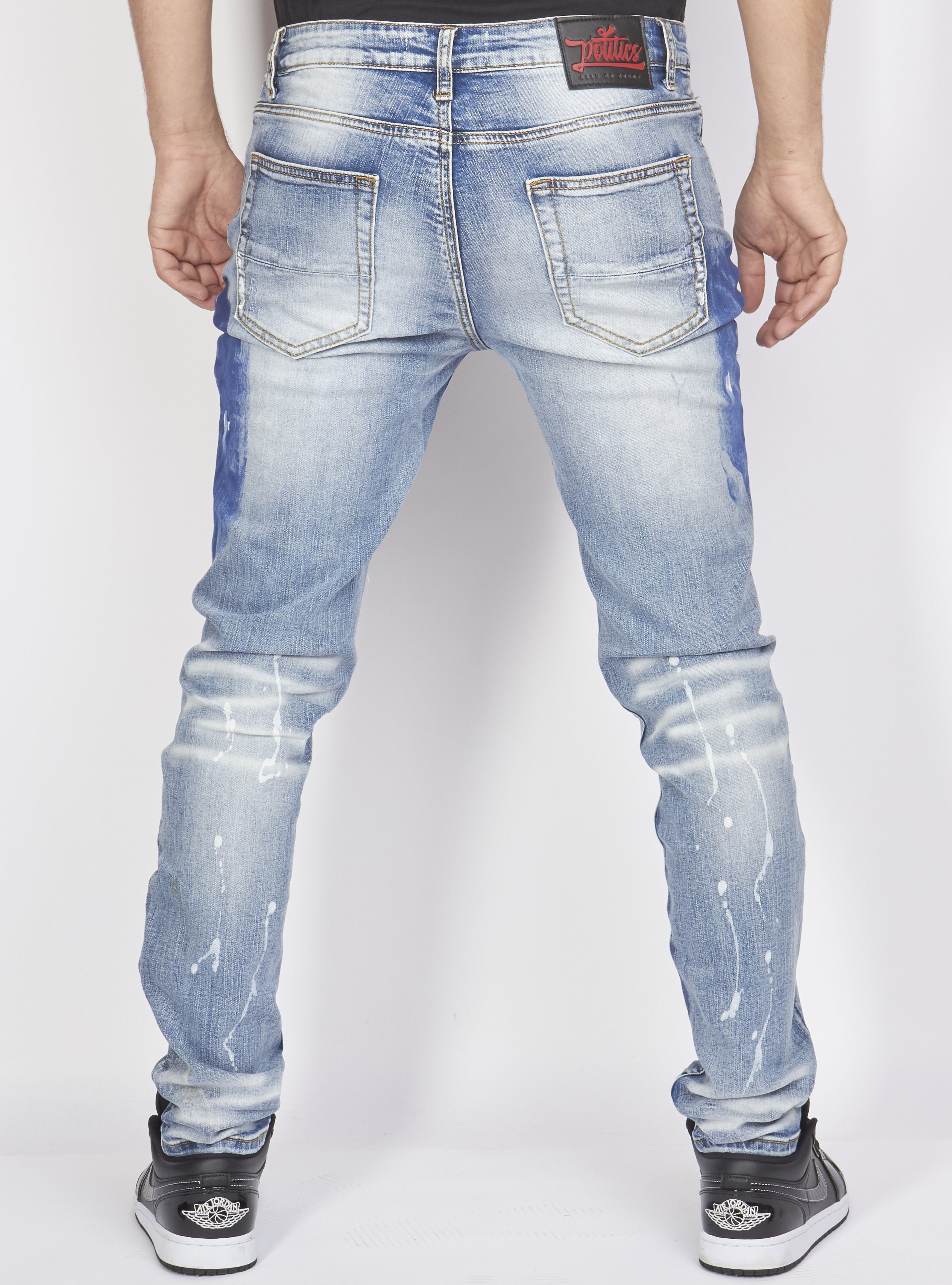 Politics Jeans - Distressed with Paint - Medium Wash - PLTKS0521563