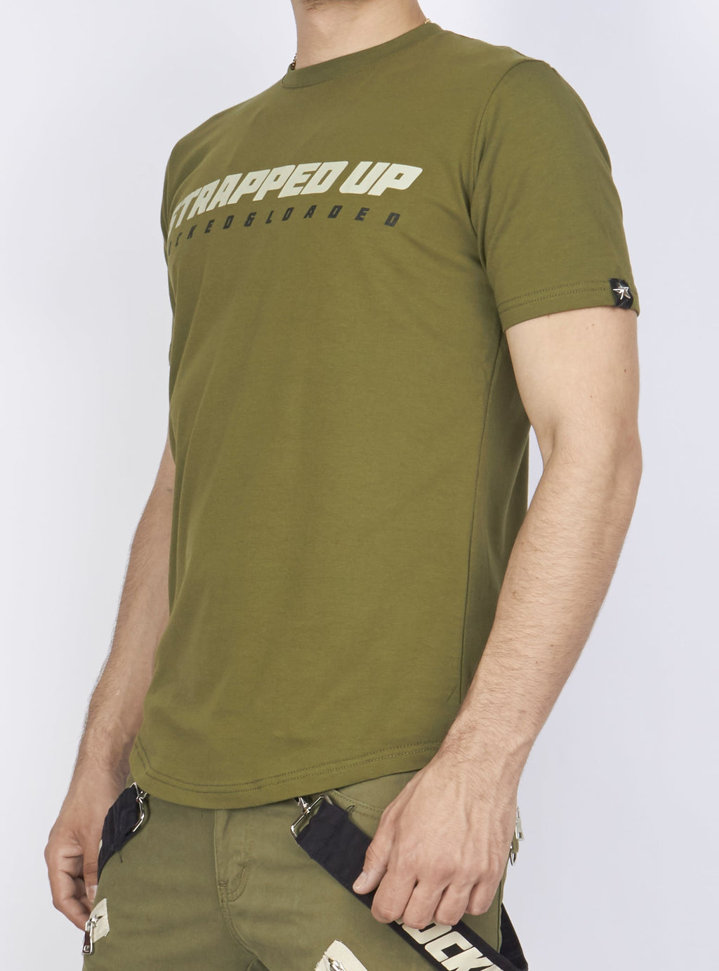 LNL T-Shirt - Strapped Up - Olive And Tan
