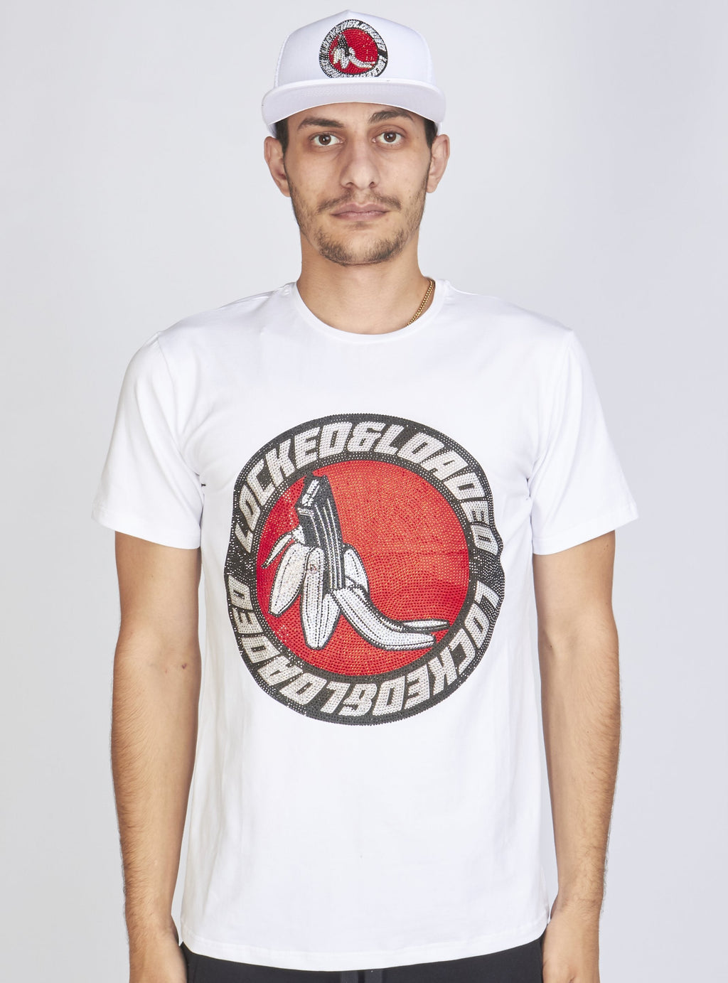 LNL T-Shirt - B. Clip - Black and Red on White - 107