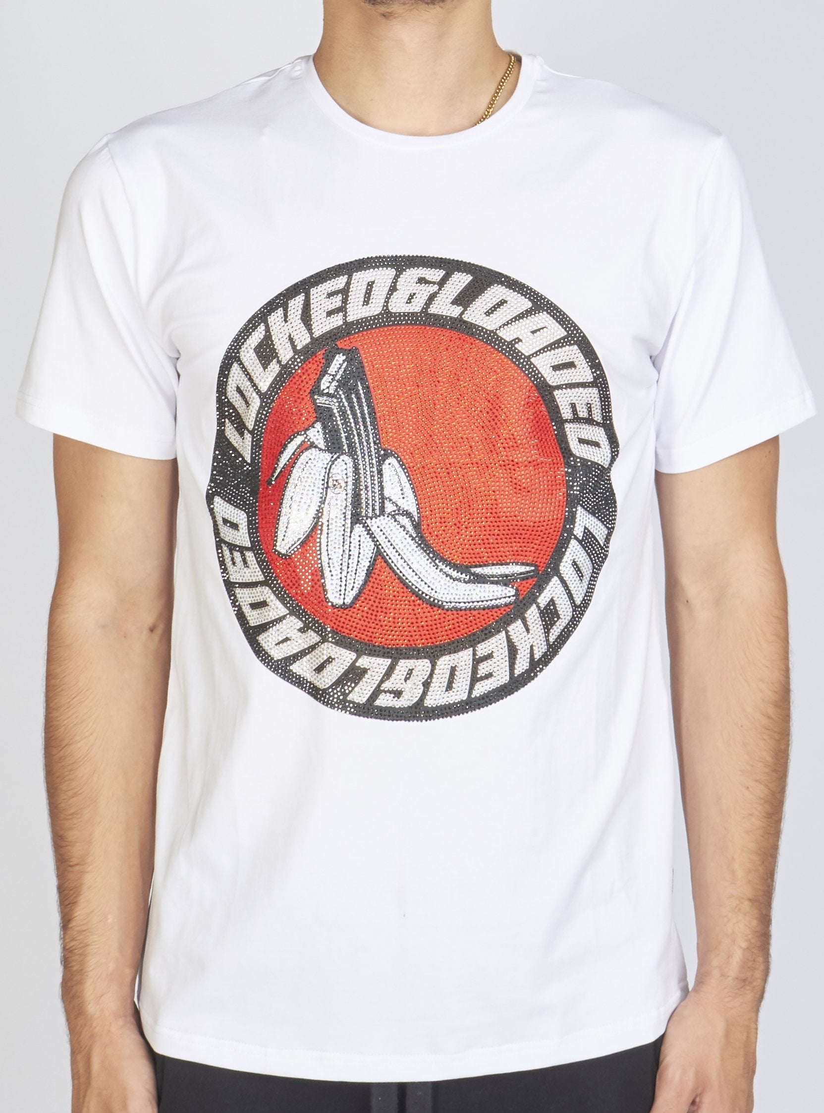 LNL T-Shirt - B. Clip - Black and Red on White - 107