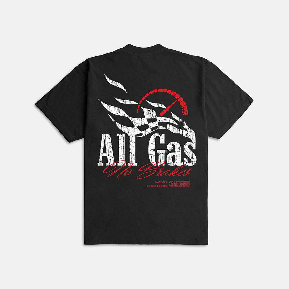 Outrank T-Shirt - All Gas Ultra Heavyweight - Black