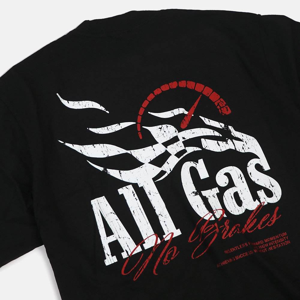 Outrank T-Shirt - All Gas Ultra Heavyweight - Black