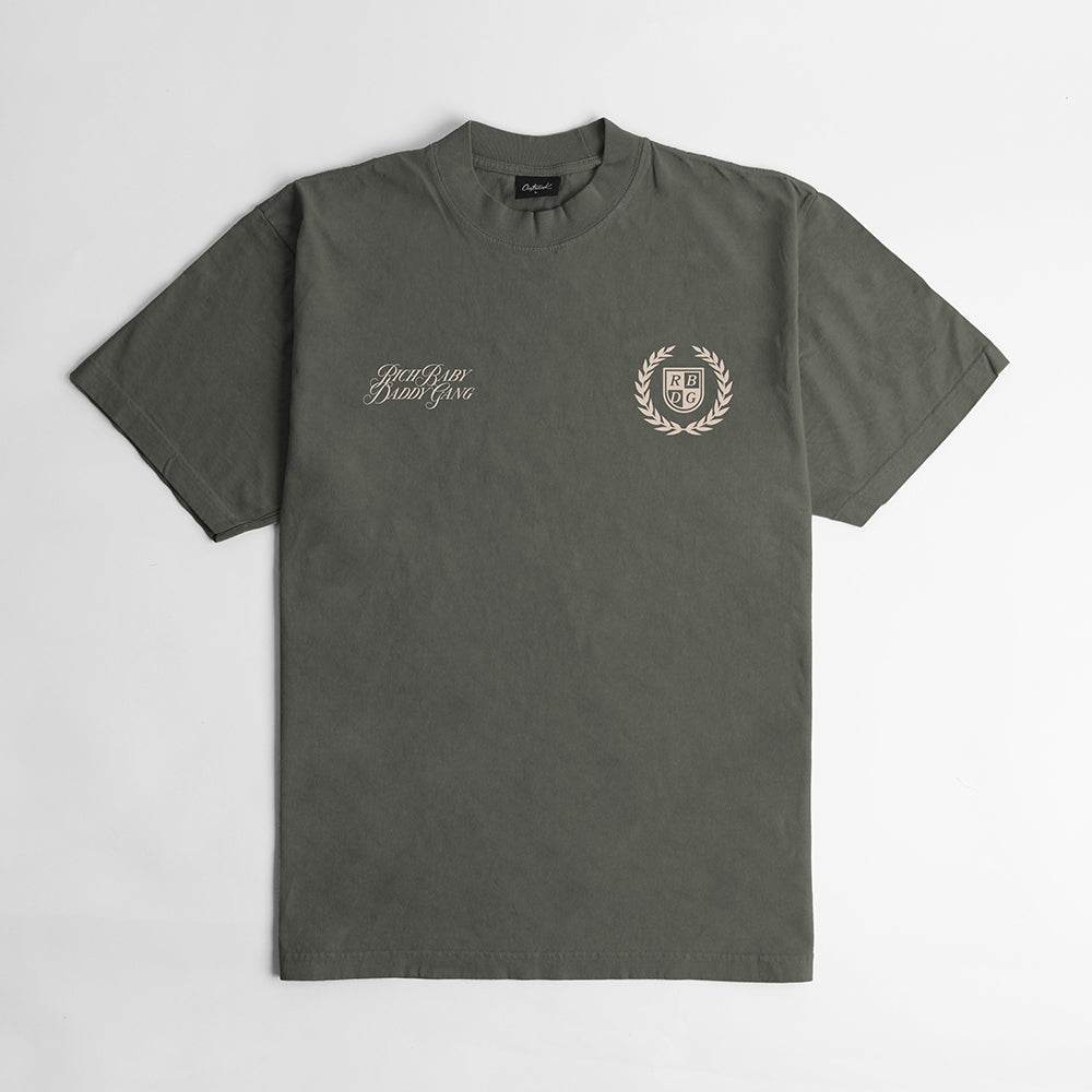 Outrank T-Shirt - Rich Baby Daddy Gang Premium Oversized Crest - Shadow