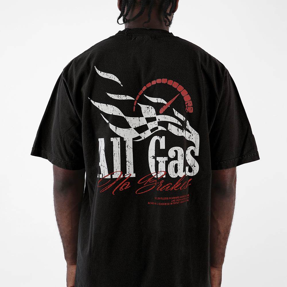 Outrank T-Shirt - All Gas Ultra Heavyweight - Black
