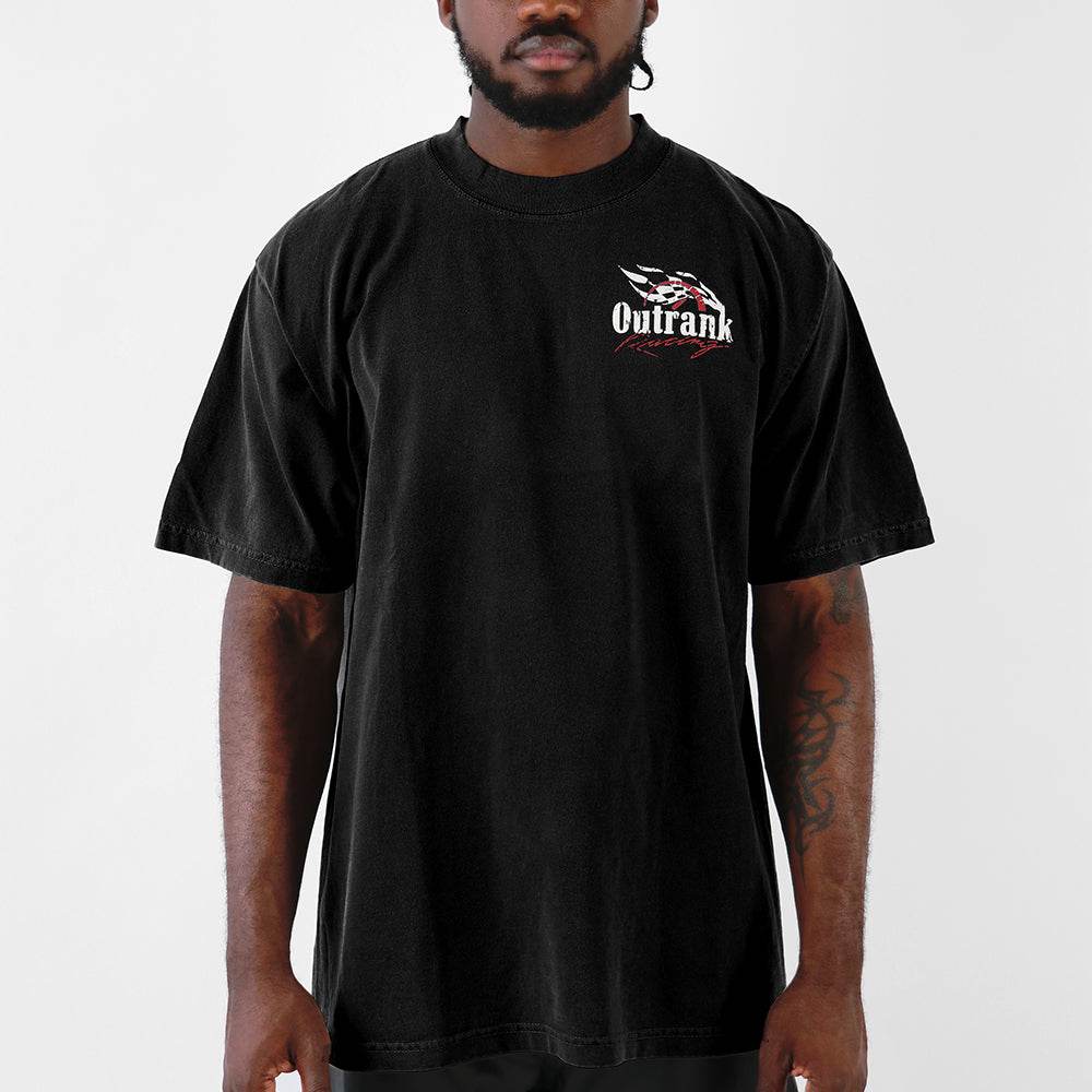 Outrank T-Shirt - All Gas Ultra Heavyweight - Black