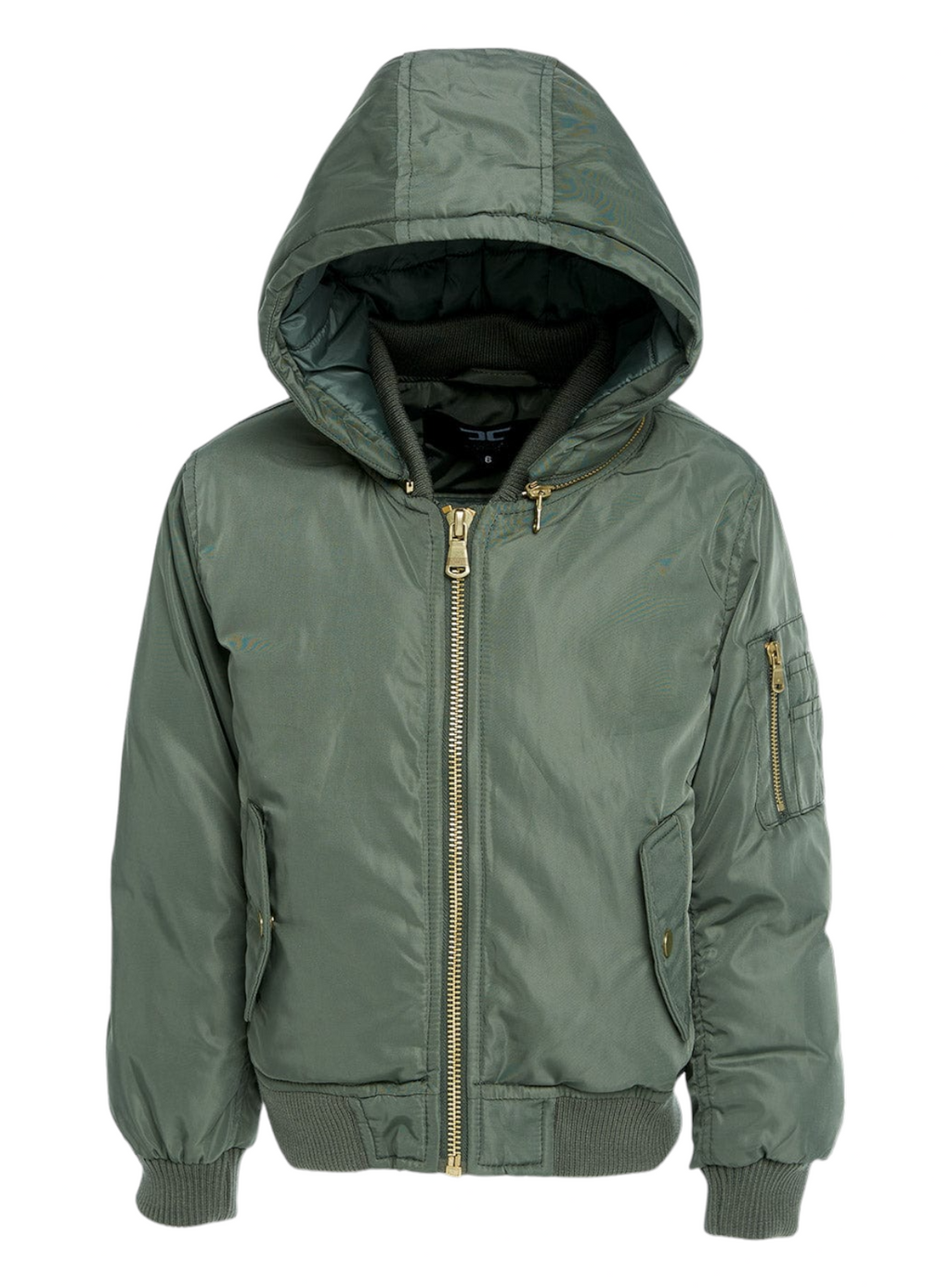 Jordan Craig Jacket - Kids Squadron Hooded Bomber - Sage - 91610K