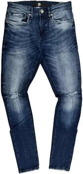 Jordan Craig Jeans - Ross With Shreds - Deep Blue - JR1078D