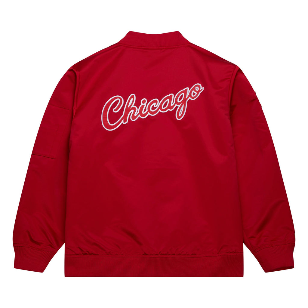 Mitchell & Ness Jacket - Lightweight Satin Bomber Vintage Logo Chicago Bulls  - Red - SJKT6599