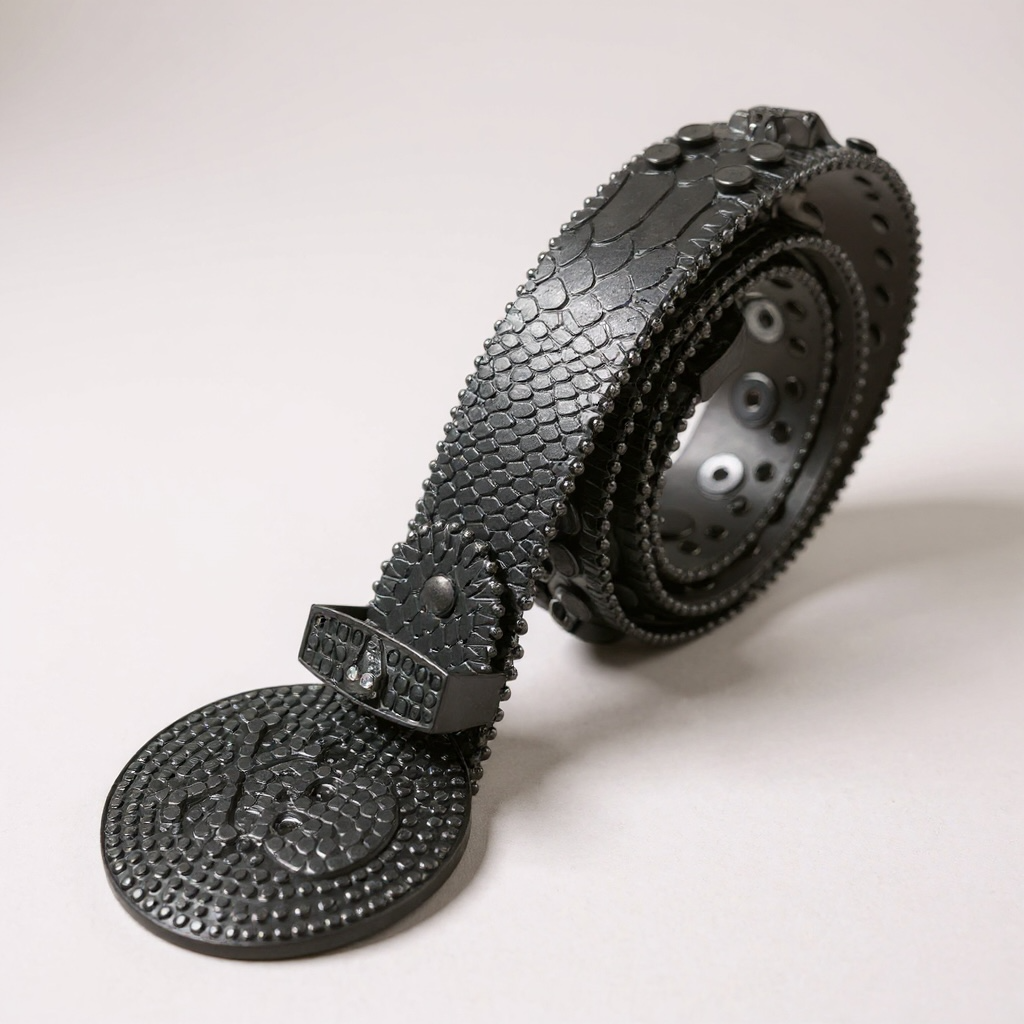 DNA Belt - Skeleton - Black Rhinestones - 677