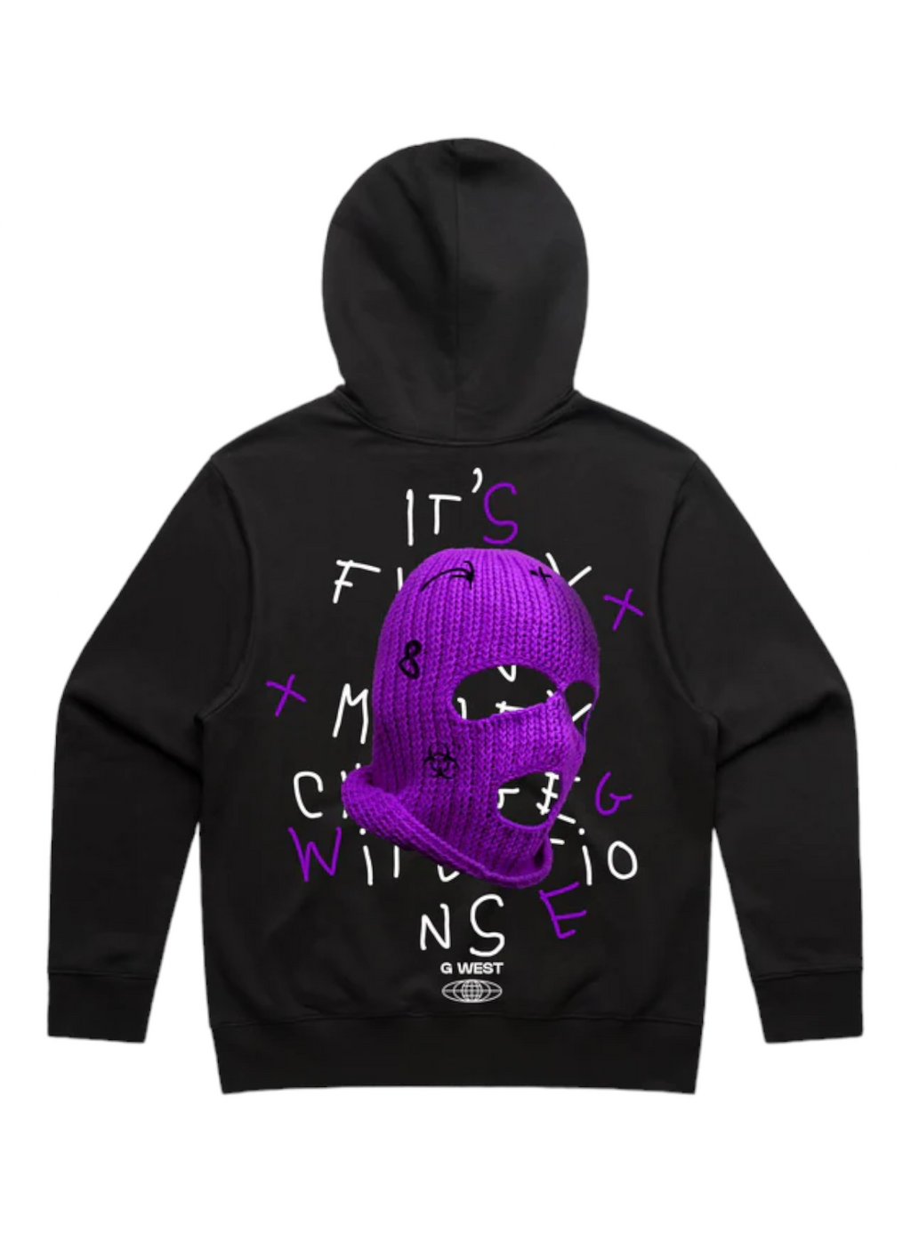 G West Hoodie - Ski Mask - Purple - GWPLHD5023