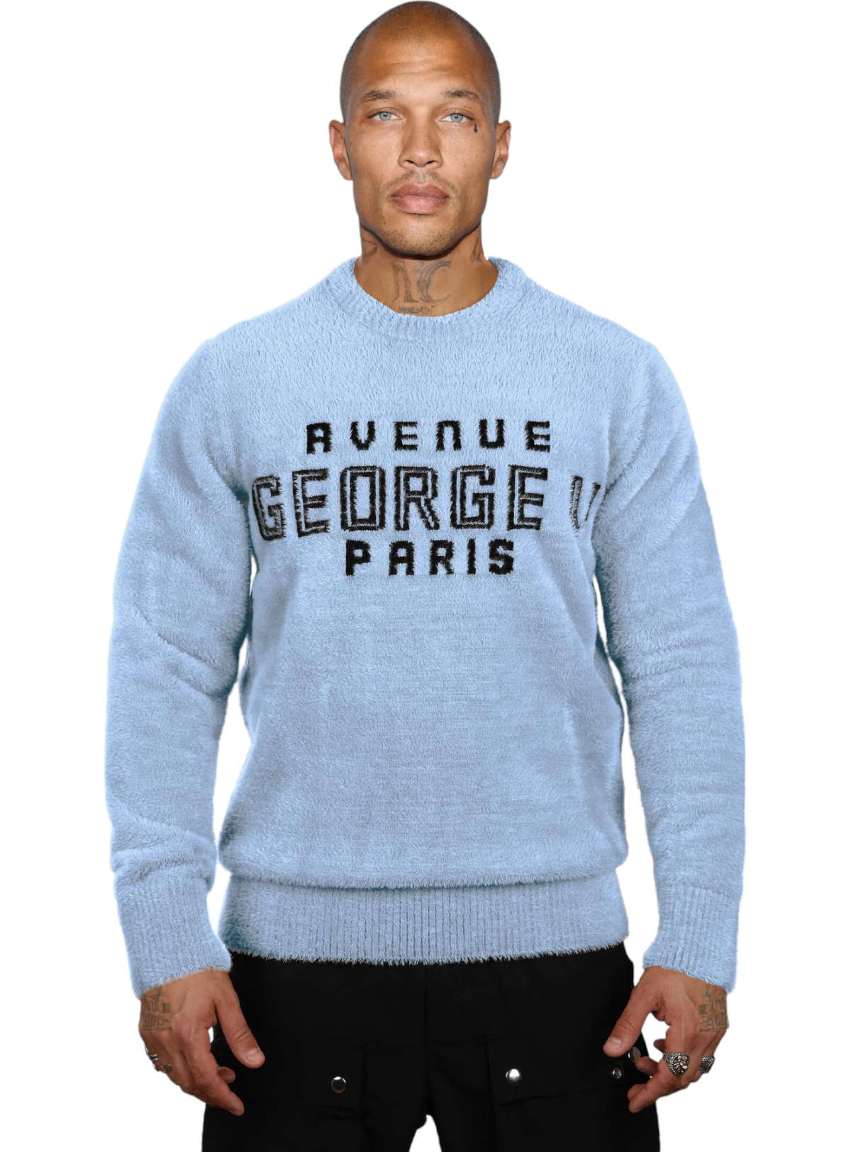 George V Sweater - Avenue Paris - Sky Blue - GVT-100