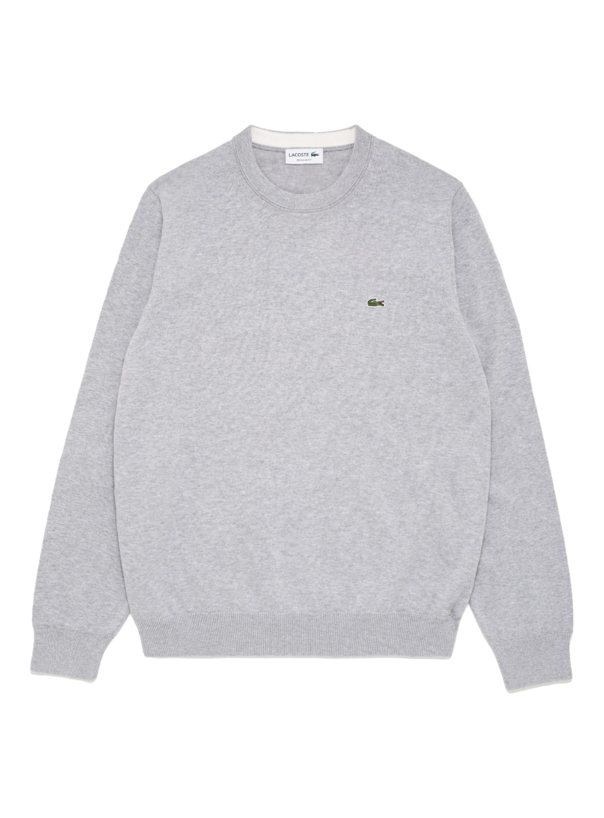 Lacoste Sweater - Crew Neck Cotton - Grey - AH2193