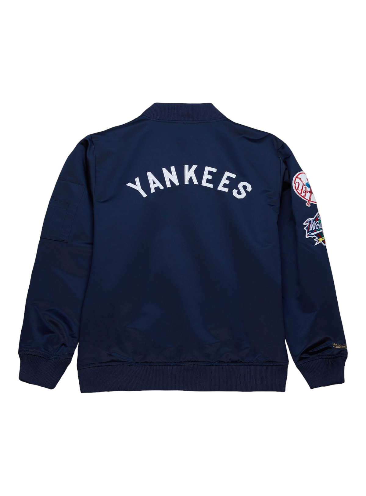 Mitchell & Ness Jacket - Lightweight Satin Bomber Vintage Logo New York Yankees - Navy - SJKT6599